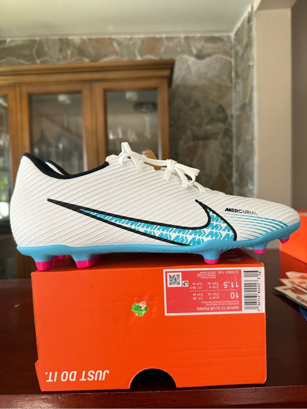New Mens 10 Nike Mercurial Vapor soccer cleats futbol shoes white deadstock rare